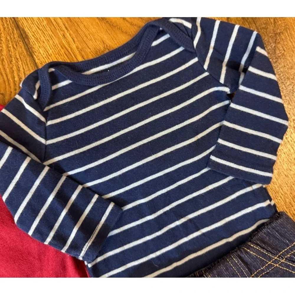 Baby Boy 3 Months Outfits Jeans‎ Pants Long Sleeved Bpdysuits Shirts Clothes Lot